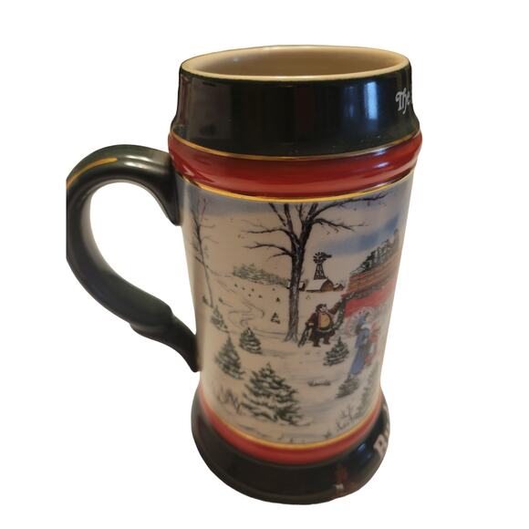 Vintage Beer Mug Budweiser Holiday Stein 1991 “The Season’s Best” – Clydesdales - Picture 2 of 9
